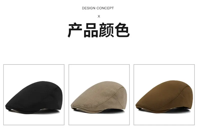 Vintage Woolen Forward Cap Autumn Winter British Beret Women's Outdoor Painter's Duckbill Cap Backwards-Wearing Baseball Cap — feature 8
