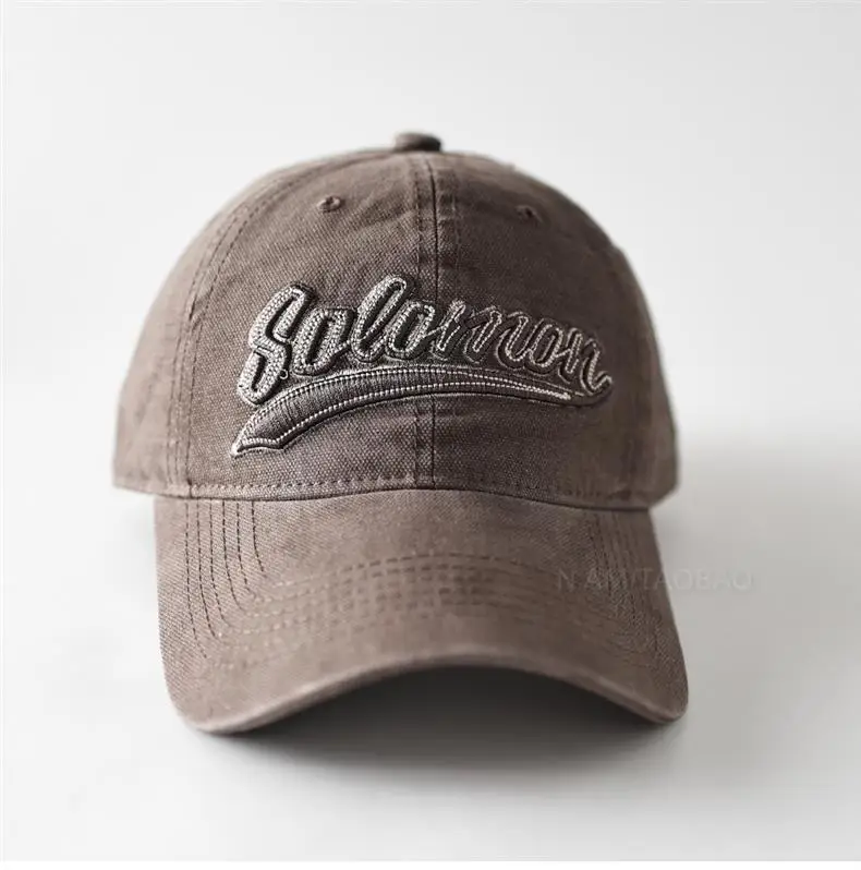 White 3D Letter Embroidered Baseball Cap Unisex — feature 1