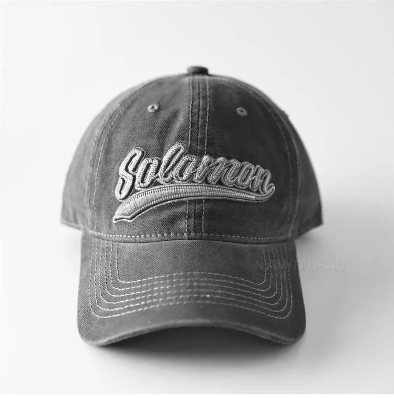 White 3D Letter Embroidered Baseball Cap Unisex — feature 13