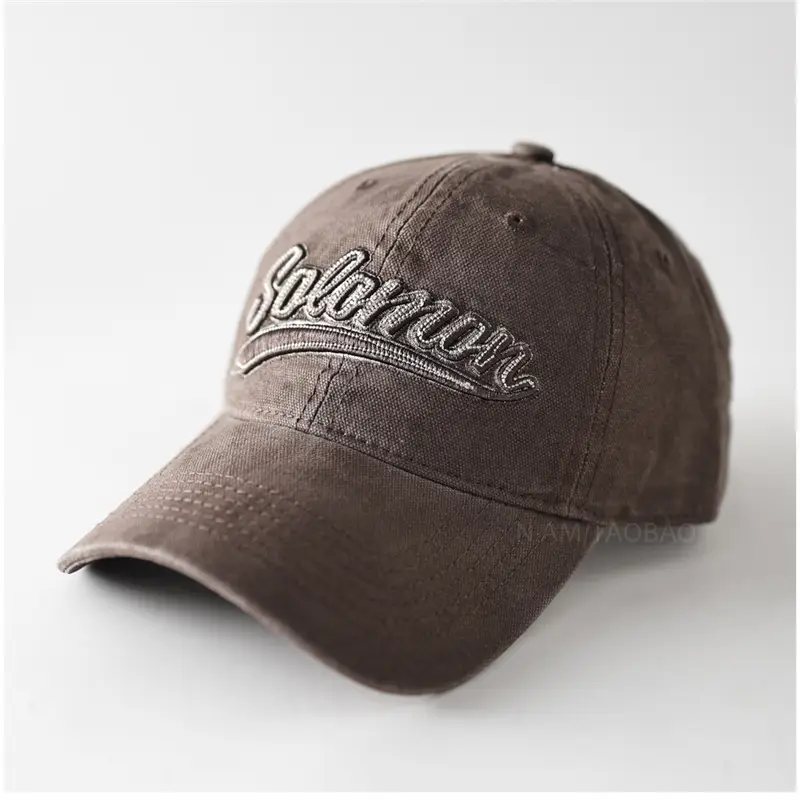 White 3D Letter Embroidered Baseball Cap Unisex
