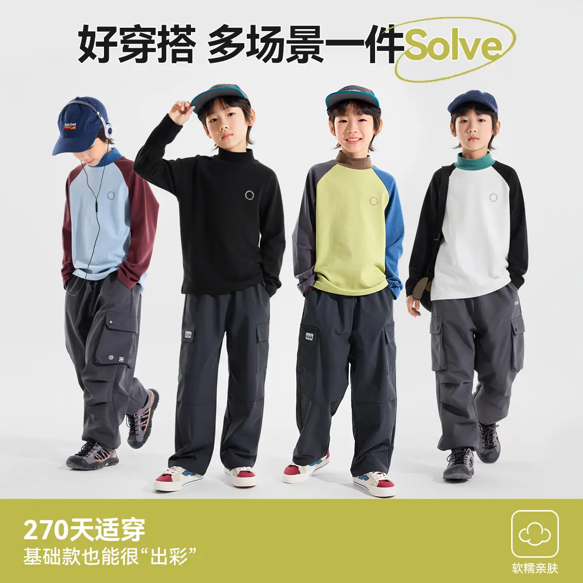 Winter Long Sleeve T-Shirt for Boys Blue Maroon - Image 8