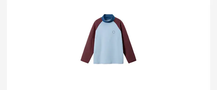 Winter Long Sleeve T-Shirt for Boys Blue Maroon — feature 11
