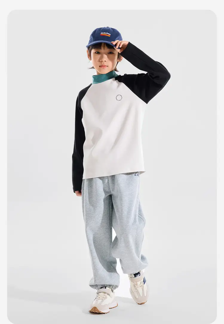 Winter Long Sleeve T-Shirt for Boys Blue Maroon — feature 15