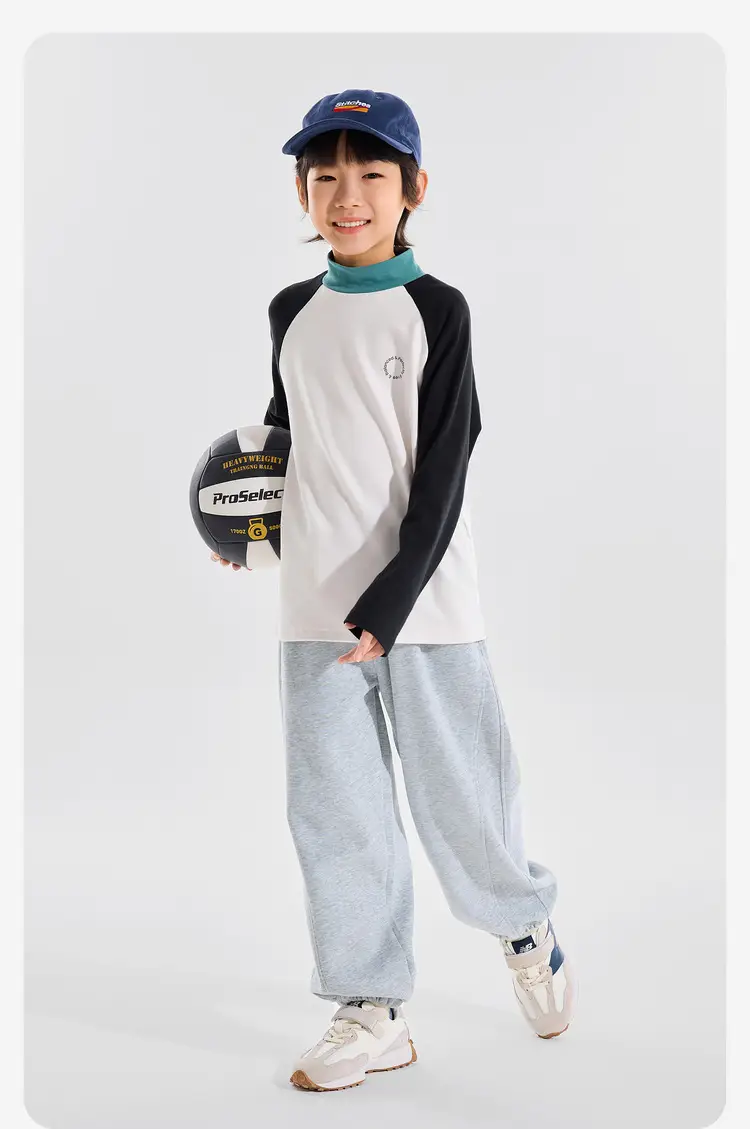 Winter Long Sleeve T-Shirt for Boys Blue Maroon — feature 17
