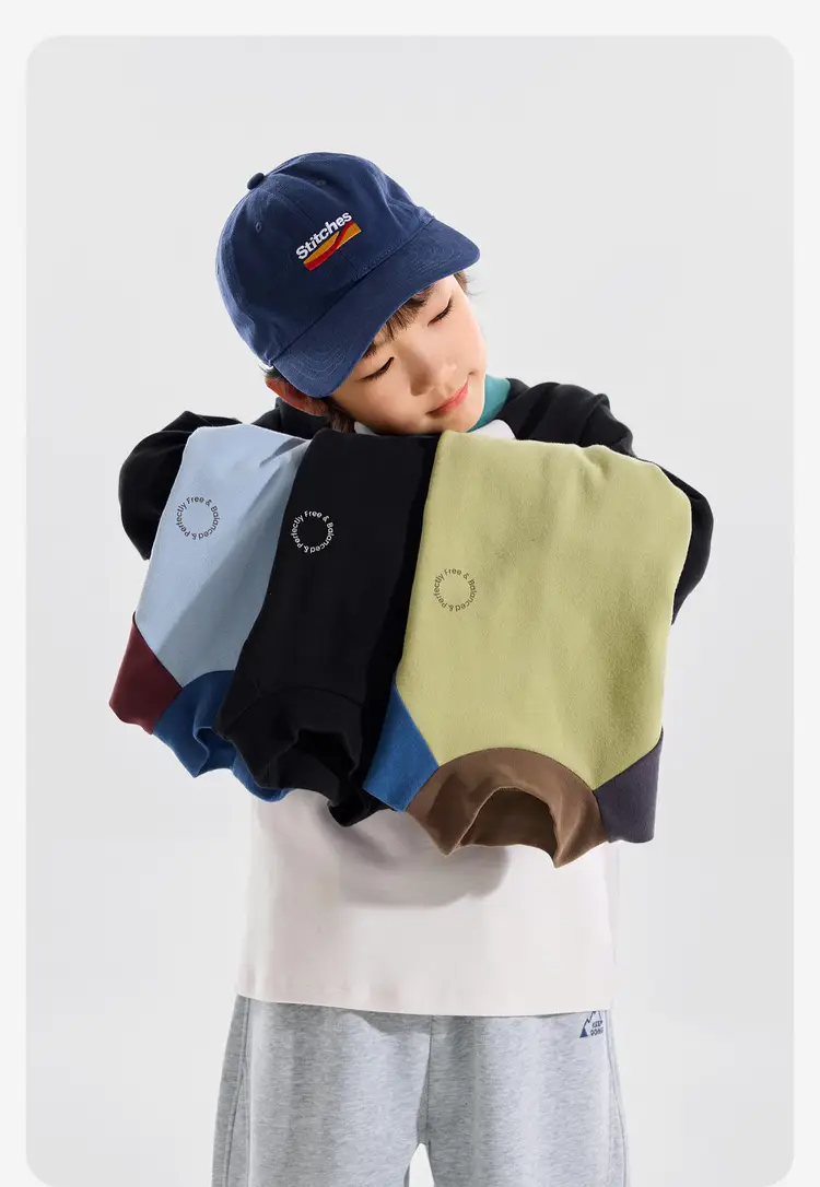 Winter Long Sleeve T-Shirt for Boys Blue Maroon — feature 21