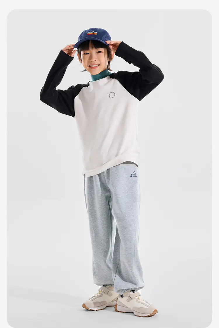 Winter Long Sleeve T-Shirt for Boys Blue Maroon — feature 22