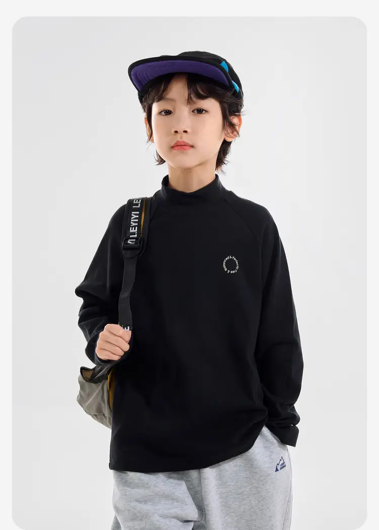 Winter Long Sleeve T-Shirt for Boys Blue Maroon — feature 23