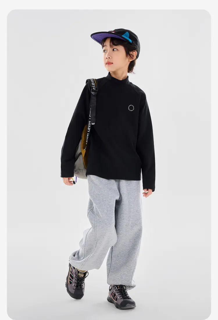 Winter Long Sleeve T-Shirt for Boys Blue Maroon — feature 24