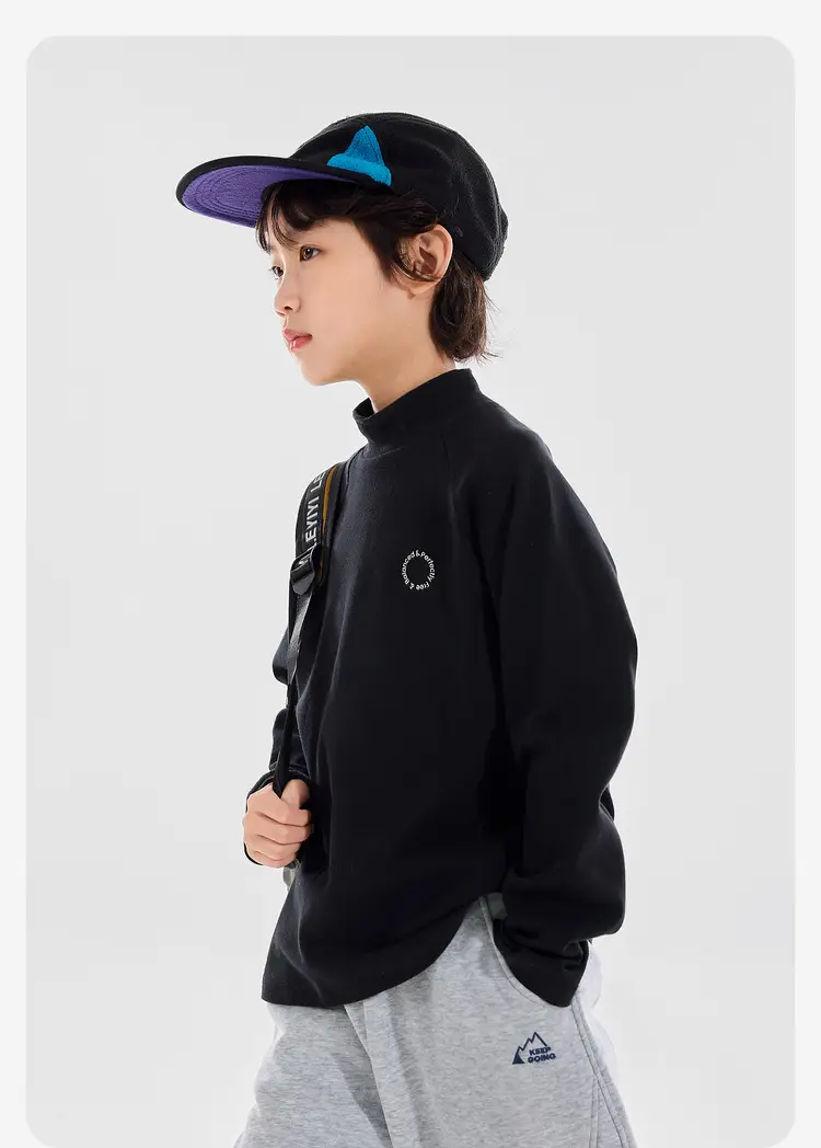 Winter Long Sleeve T-Shirt for Boys Blue Maroon — feature 25