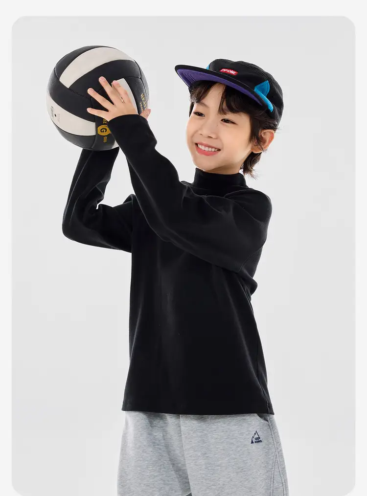 Winter Long Sleeve T-Shirt for Boys Blue Maroon — feature 27