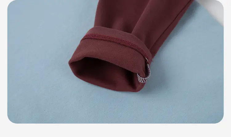 Winter Long Sleeve T-Shirt for Boys Blue Maroon — feature 37