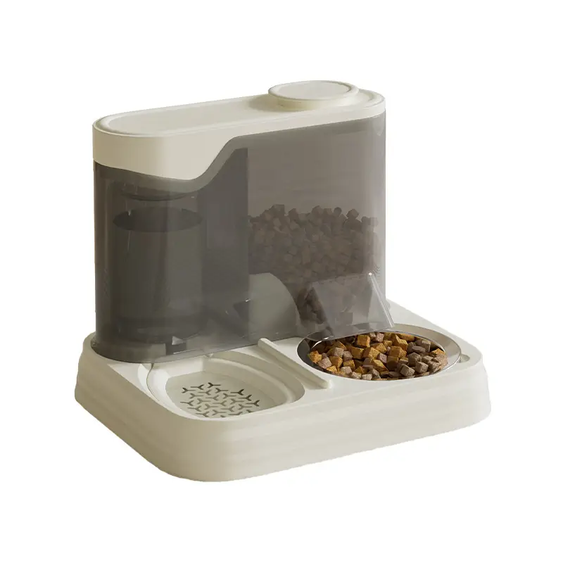 New Automatic Cat Drinking Water Feeder, Integrated Cat Bowl, Dog Bowl, Drinking Water and Food Storage Bowl, Two-In-One Pet Supplies
