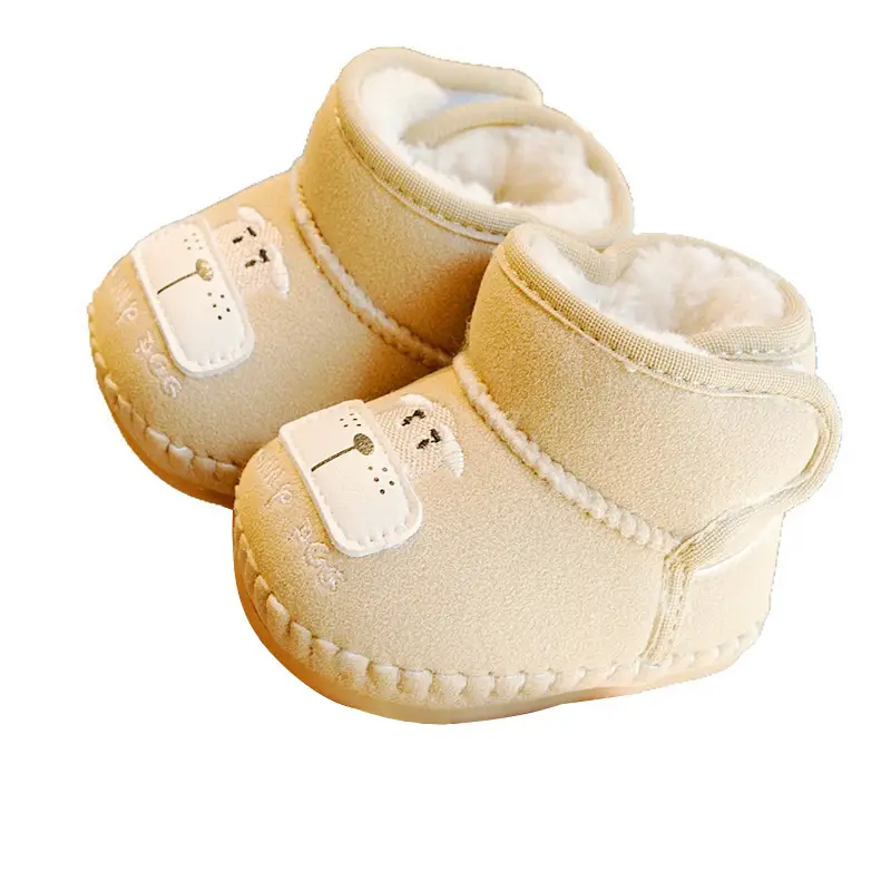 Baby Shoes Soft Sole Winter Fleece Lined Cartoon Toddler 0-1Y