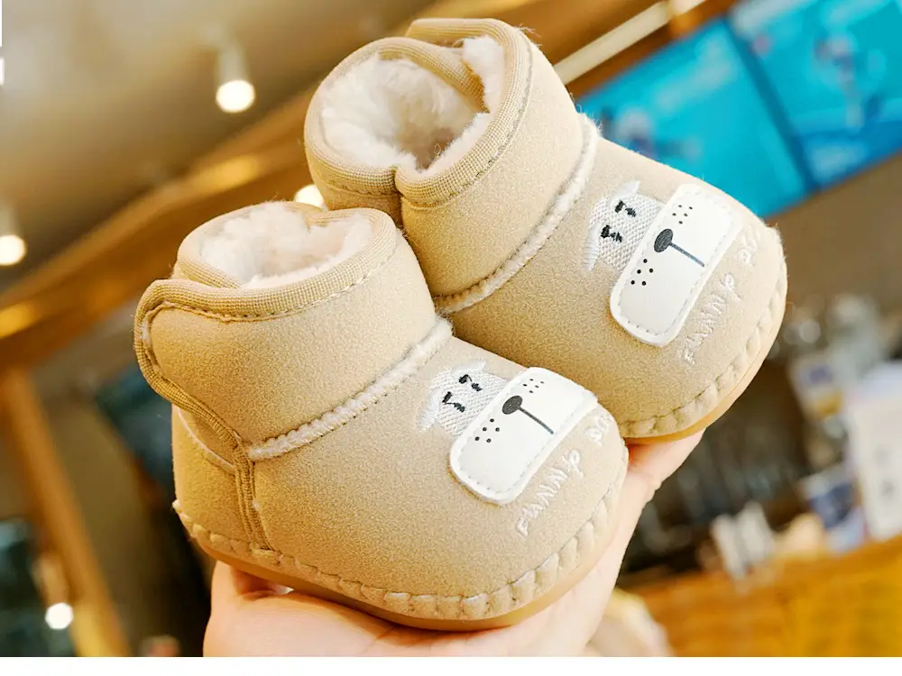 Baby Shoes Soft Sole Winter Fleece Lined Cartoon Toddler 0-1Y — feature 4