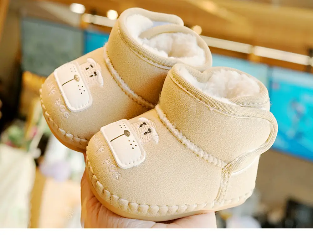 Baby Shoes Soft Sole Winter Fleece Lined Cartoon Toddler 0-1Y — feature 5