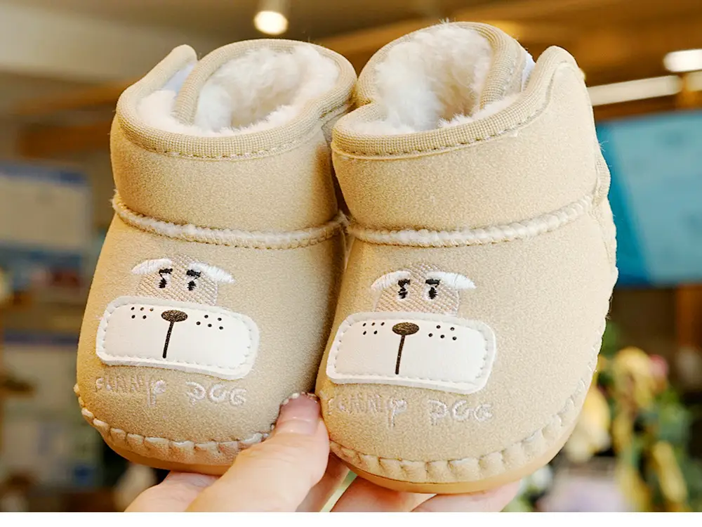 Baby Shoes Soft Sole Winter Fleece Lined Cartoon Toddler 0-1Y — feature 6