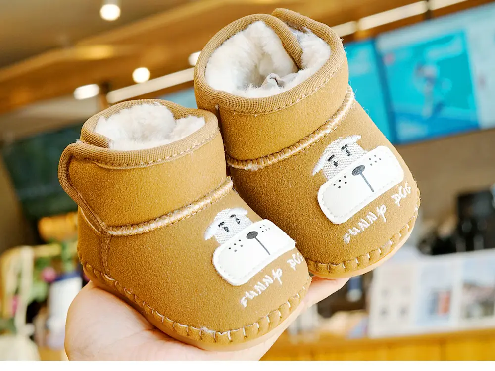 Baby Shoes Soft Sole Winter Fleece Lined Cartoon Toddler 0-1Y — feature 7