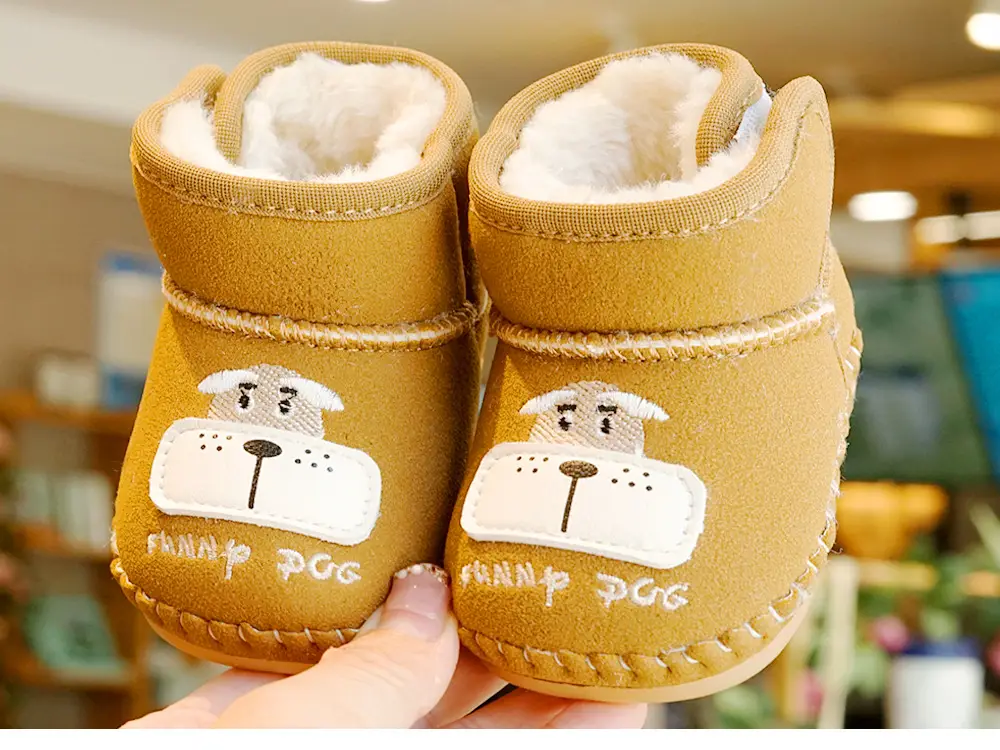 Baby Shoes Soft Sole Winter Fleece Lined Cartoon Toddler 0-1Y — feature 8