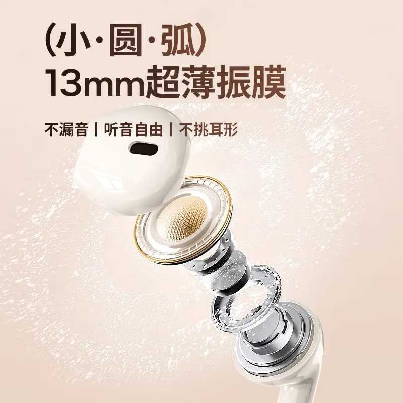 Downstream Popular Compact and Lightweight Bluetooth Headset with Textured Leather Texture and High-Definition Sound Quality Suitable for Apple Headset Wholesale