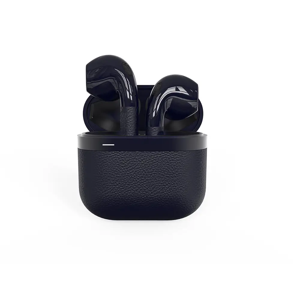 Downstream Popular Compact and Lightweight Bluetooth Headset with Textured Leather Texture and High-Definition Sound Quality Suitable for Apple Headset Wholesale