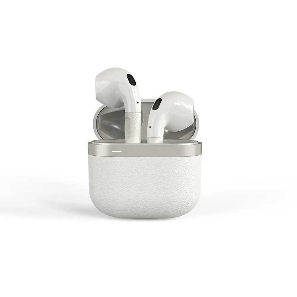 Downstream Popular Compact and Lightweight Bluetooth Headset with Textured Leather Texture and High-Definition Sound Quality Suitable for Apple Headset Wholesale