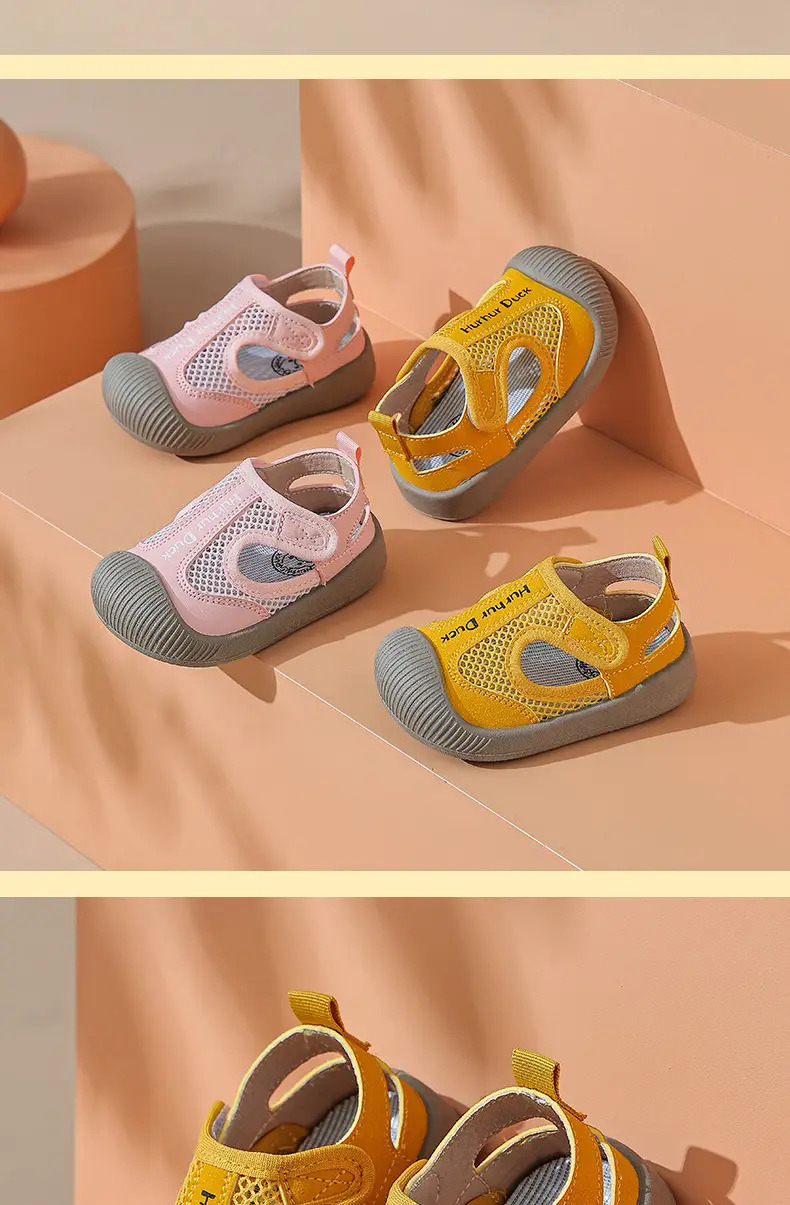 Baby Mesh Shoes Pink Yellow Non-Slip Summer — feature 12