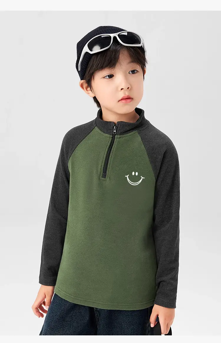 Spring Boys Raglan Sleeve T-Shirt Green Black - Image 12