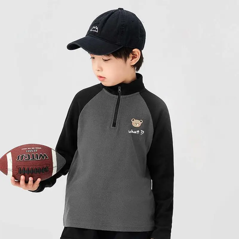 Spring Boys Raglan Sleeve T-Shirt Green Black - Image 3