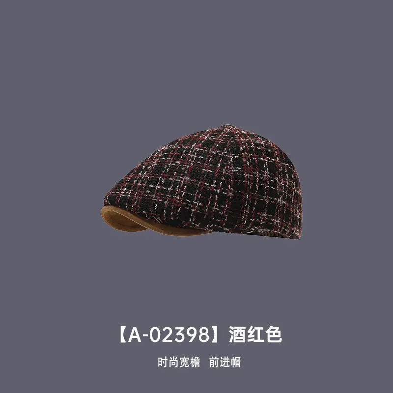 Women Reverse Beret Hat 2025 New Autumn Winter Distressed Denim