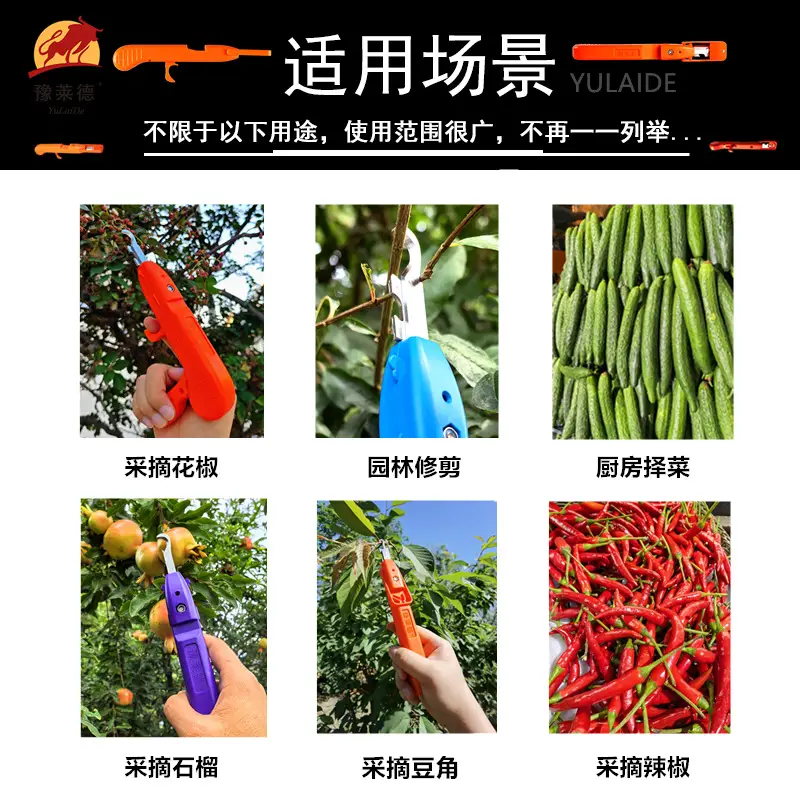 Cross-Border Same Model Pepper Picking Tool, Floral Scissors, Pruning Shears, Fruit and Vegetable Picking Shears, Garden Tools, Fruit Picking Tool