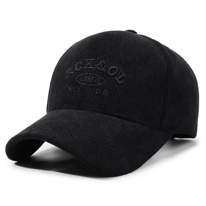 Women Winter Corduroy Duck Cap Brown - Image 3