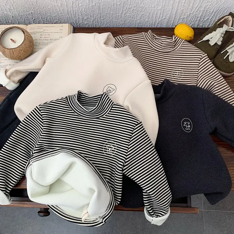 Boys Fleece Half Turtleneck Sweatshirt Set Dark Blue — feature 9