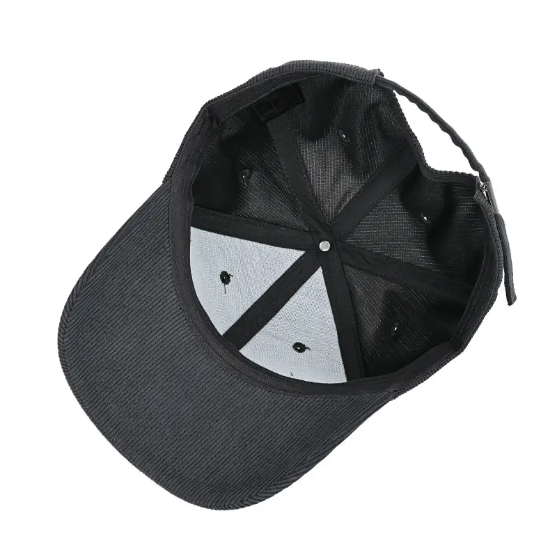 Black Corduroy Baseball Cap for Men Winter Warm - Image 22