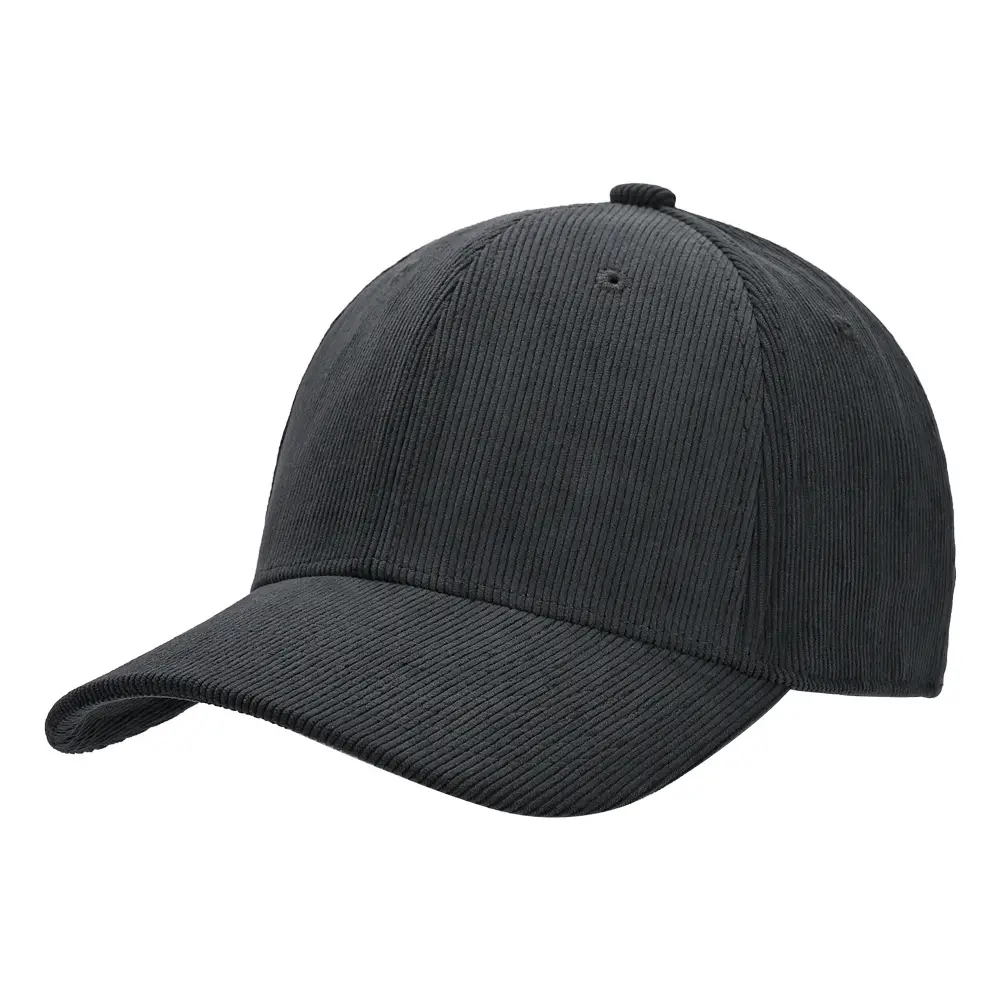 Black Corduroy Baseball Cap for Men Winter Warm - Image 4