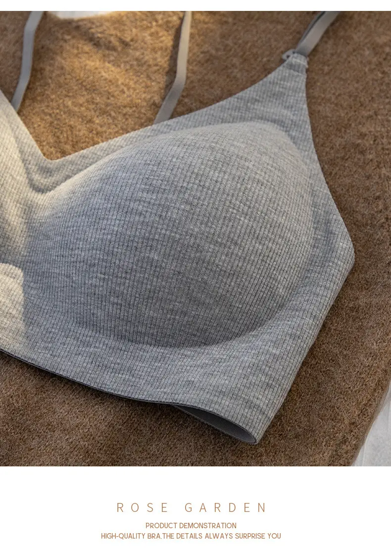 Seamless Bra for Women with Small Bust, Push-Up to Enhance Bust, Outward Expansion to Show Slim Waist, Cartoon Style, Wireless, Fixed Palm Cup Bra — feature 18