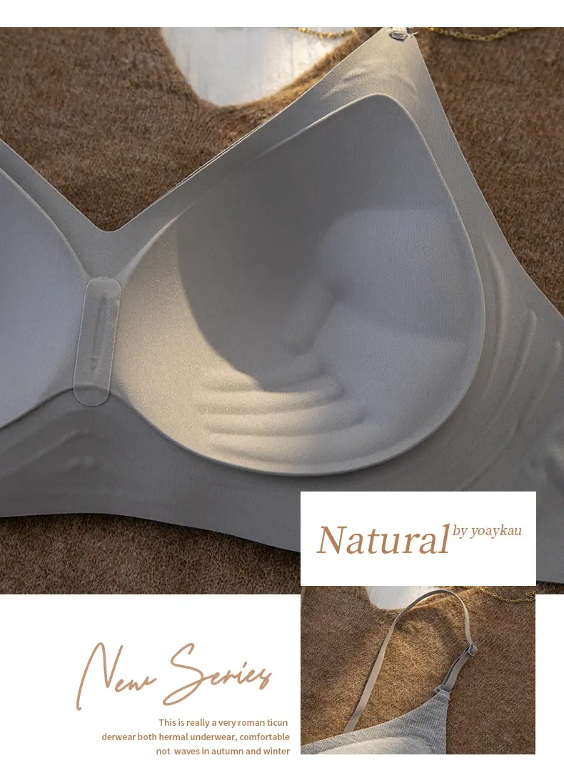 Seamless Bra for Women with Small Bust, Push-Up to Enhance Bust, Outward Expansion to Show Slim Waist, Cartoon Style, Wireless, Fixed Palm Cup Bra — feature 19