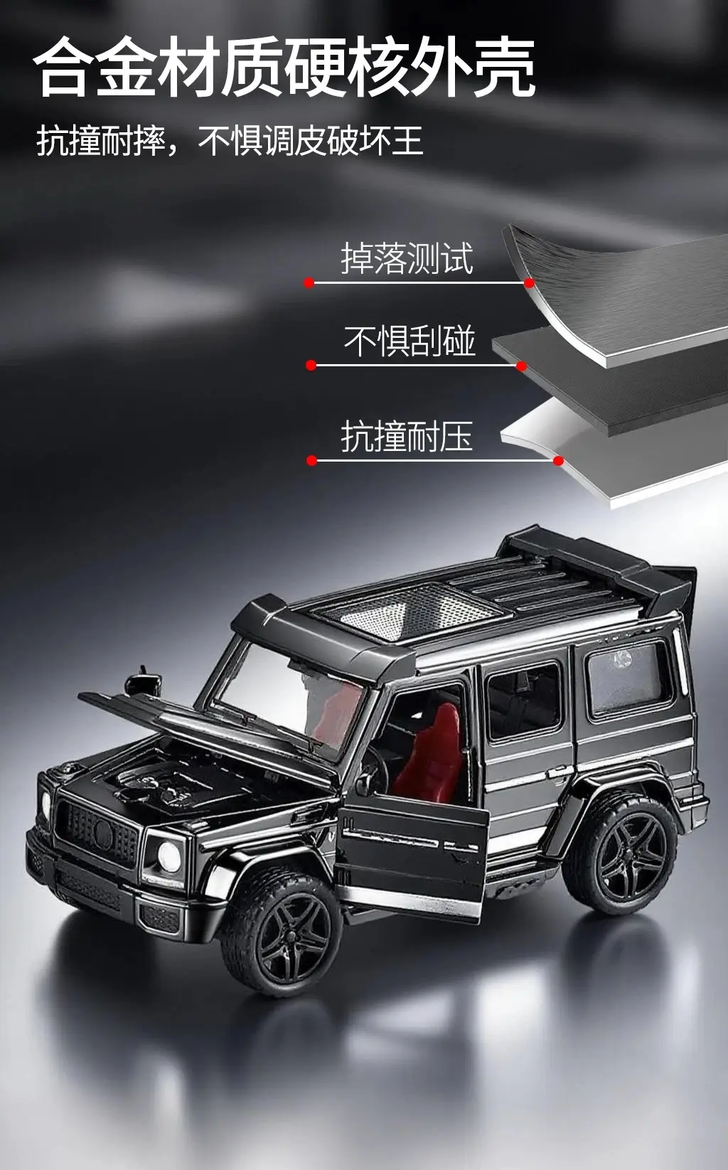 Cross-Border Car Model Simulation Alloy Off-Road Vehicle Toy Car Boy's Simulation Suv Car Model Ornament — feature 1