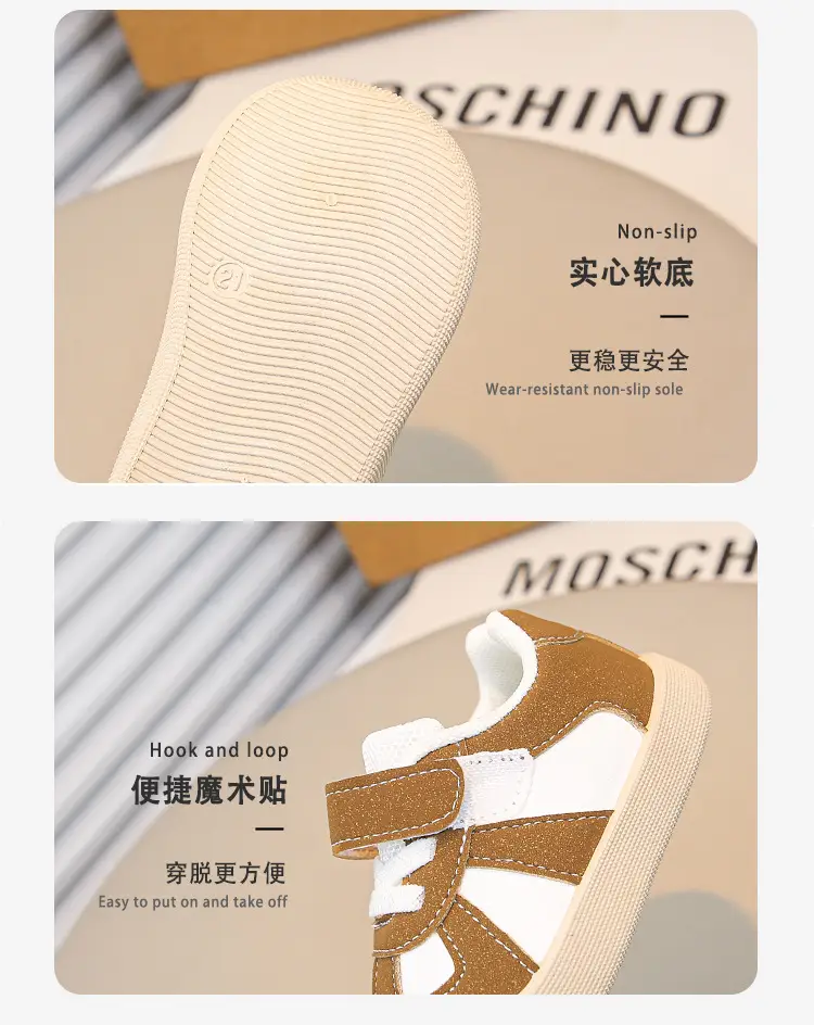 Baby Flats Sneakers Grey White 2025 Autumn — feature 7