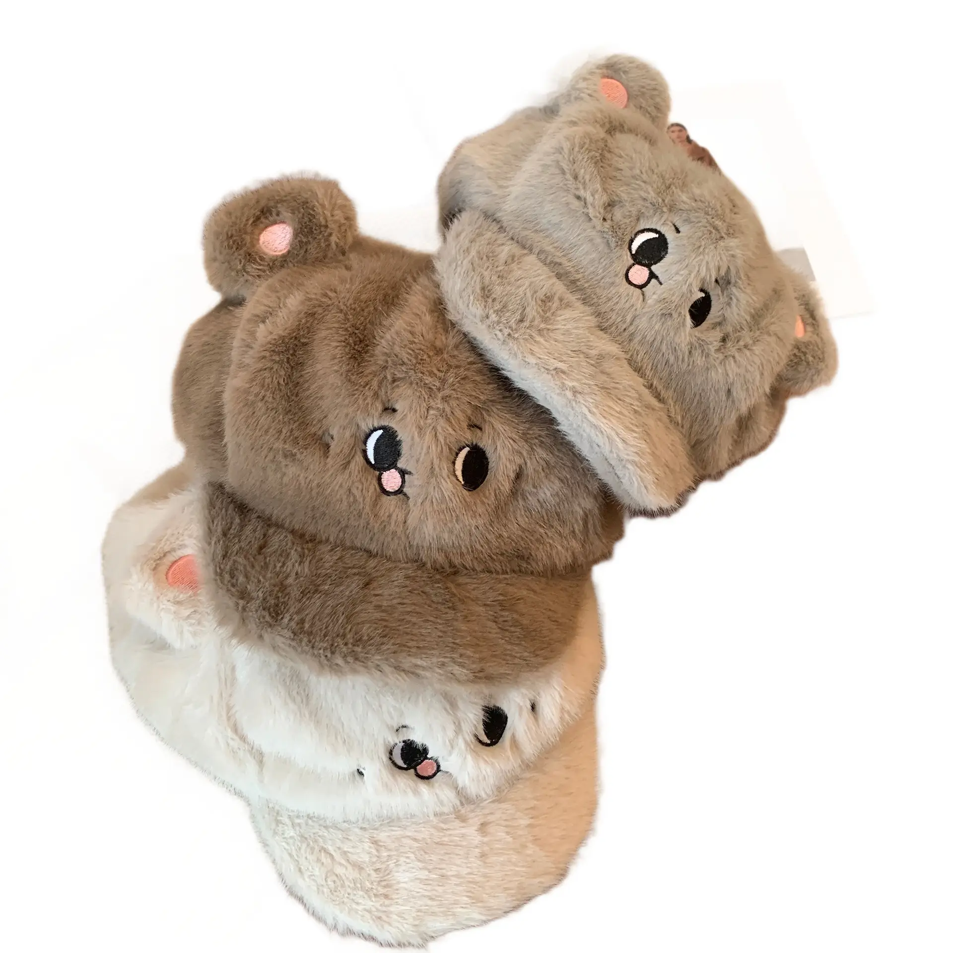 Women Plush Cartoon Mouse Hat for Winter Warm Face Cover - Image 7