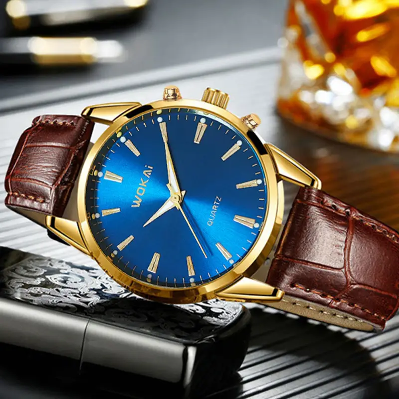 New Wokai Wokai Business Watch Quartz Sports Table Casual Belt Men's Watch Wholesale