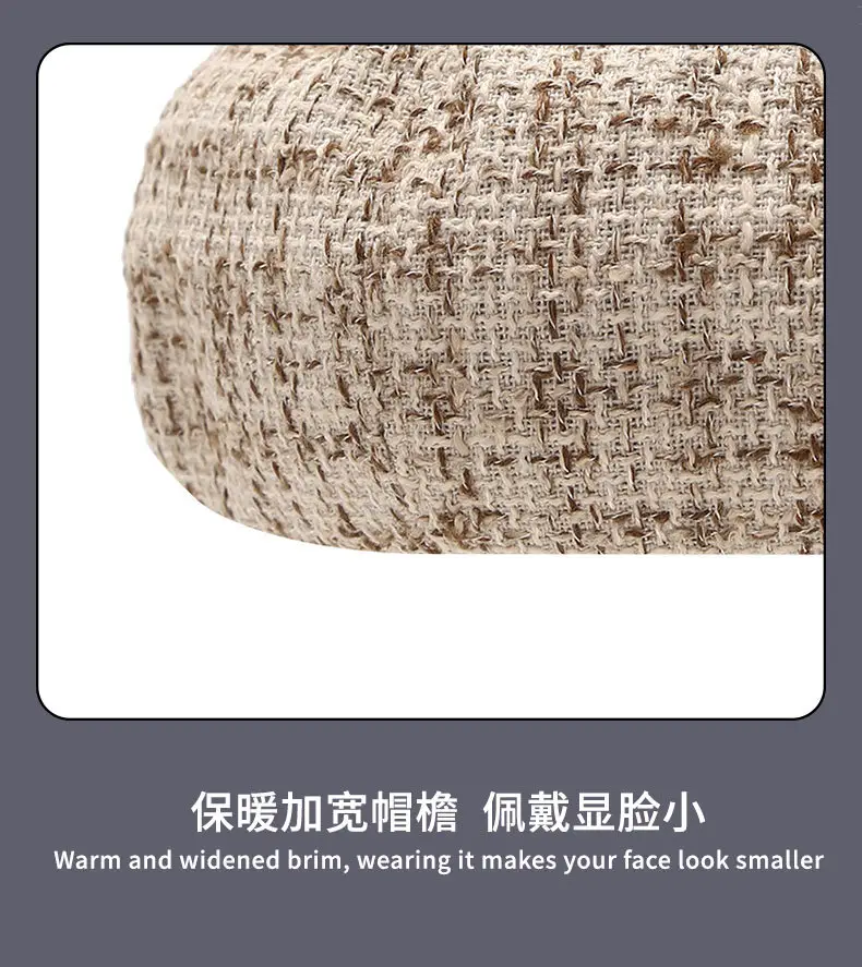 Women's New Style Floral Beret with Black Trim — feature 14