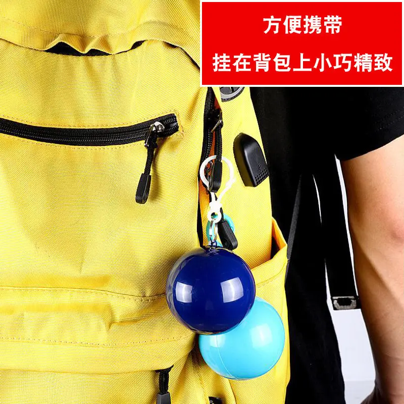 Disposable Raincoat Portable Raincoat Spherical Rainproof Long Poncho Portable Outdoor Transparent Raincoat Ball Ready for Sale