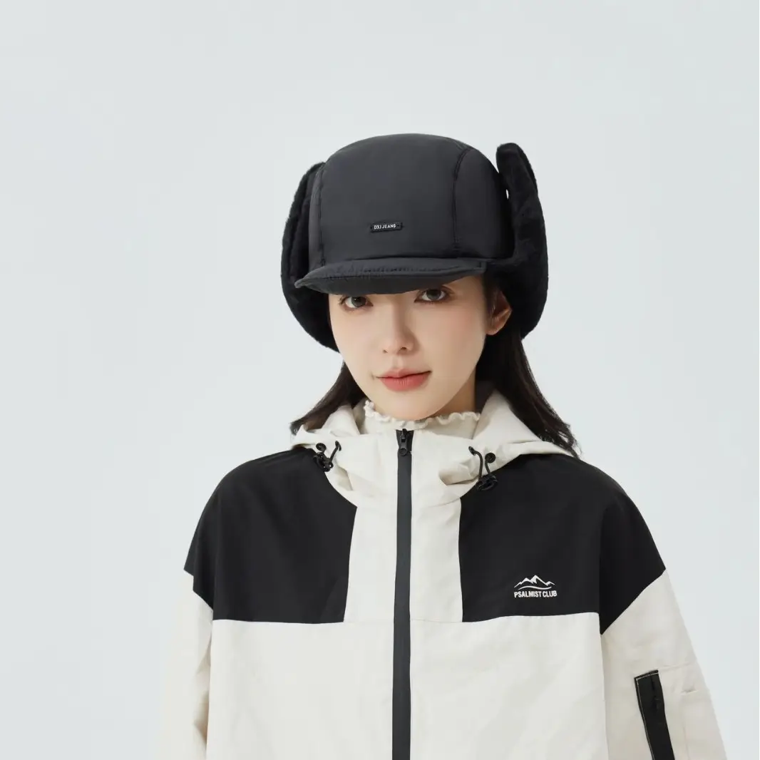 Women's Winter Fleece Hat with Windproof Ear Protection Brown