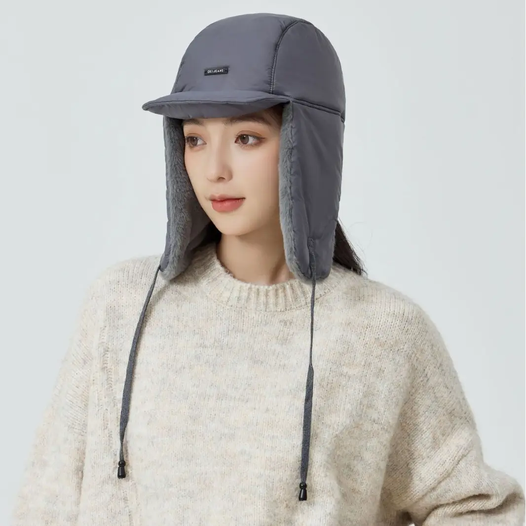 Women's Winter Fleece Hat with Windproof Ear Protection Brown