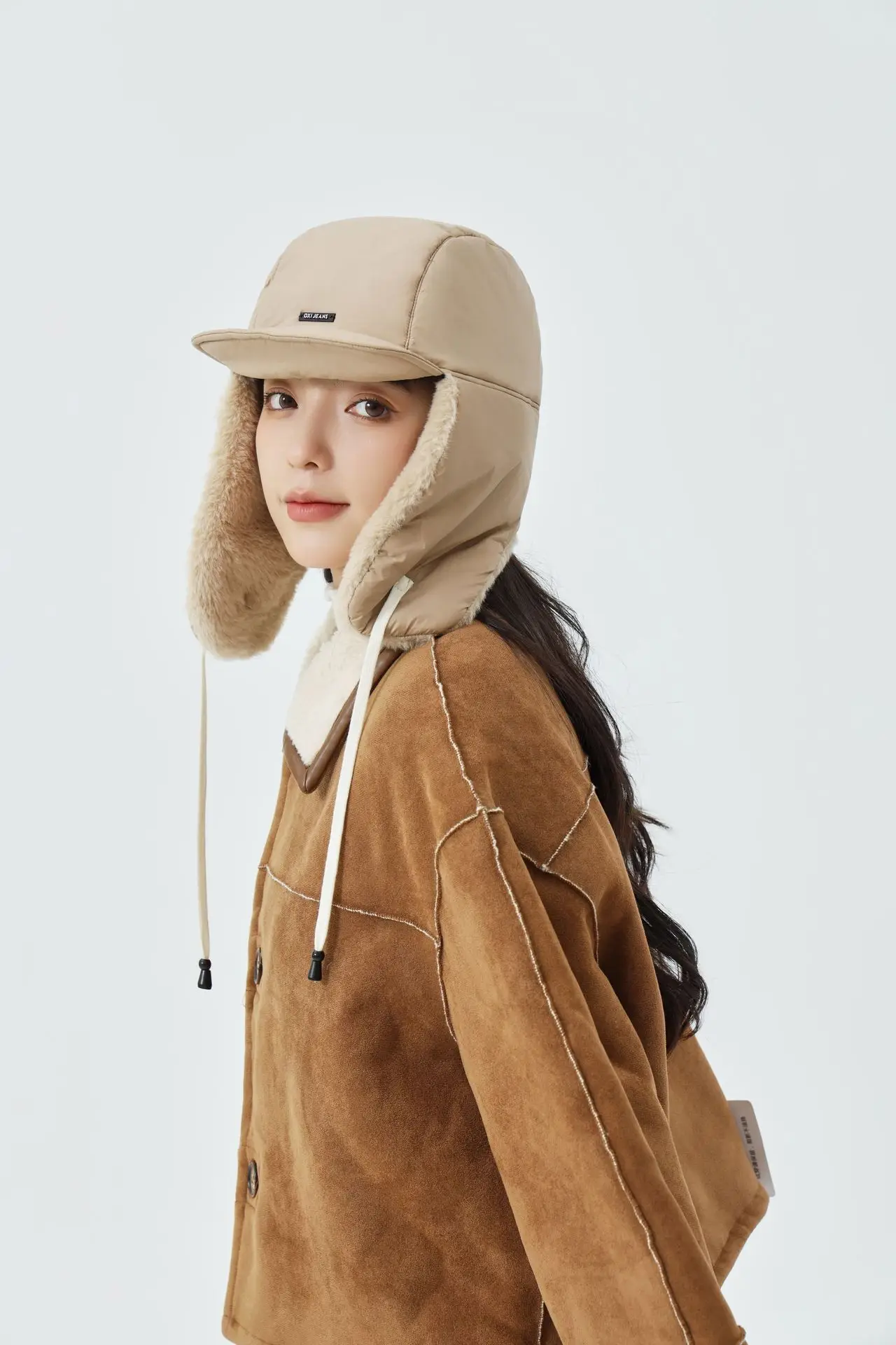 Women's Winter Fleece Hat with Windproof Ear Protection Brown — feature 11