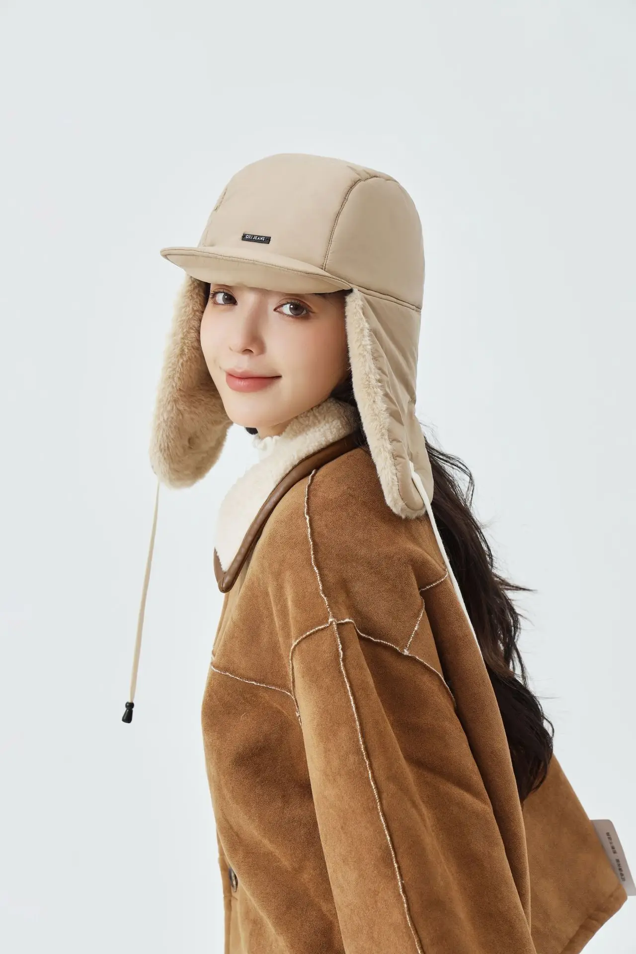 Women's Winter Fleece Hat with Windproof Ear Protection Brown — feature 12