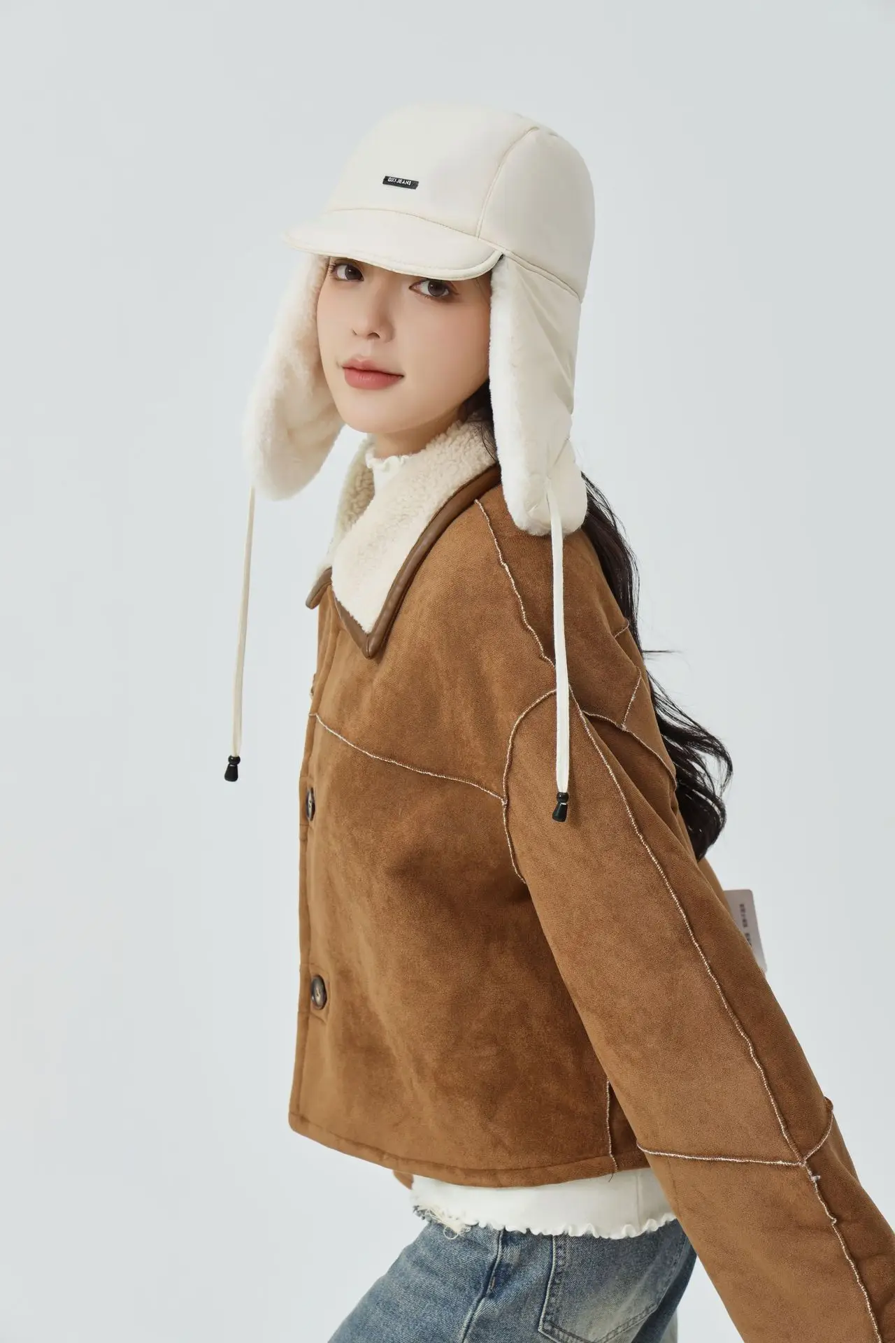 Women's Winter Fleece Hat with Windproof Ear Protection Brown — feature 14
