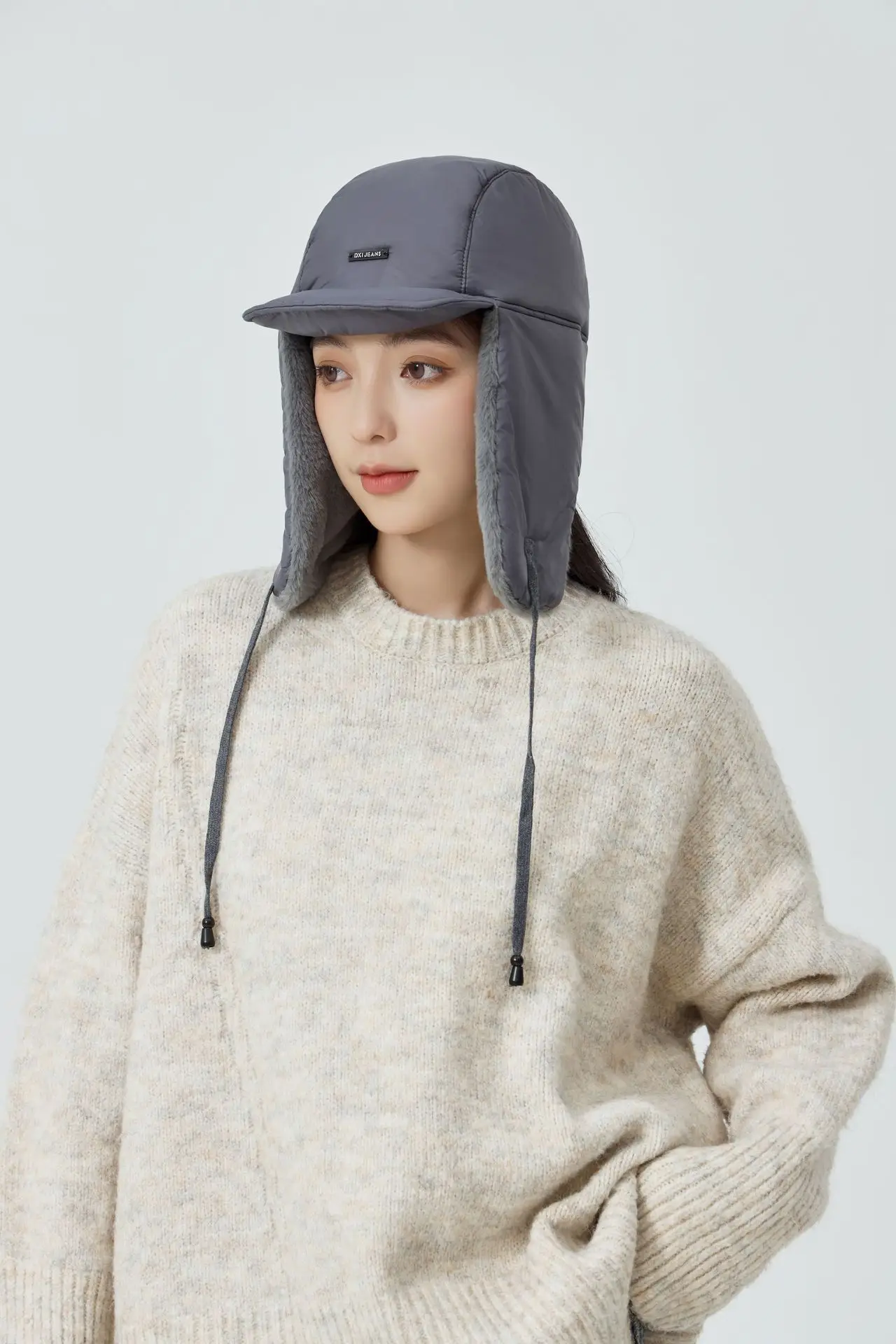 Women's Winter Fleece Hat with Windproof Ear Protection Brown — feature 17