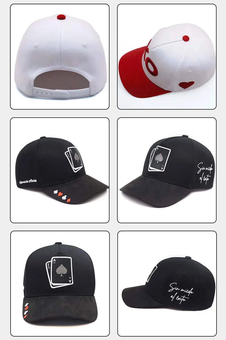 Brown Retro Suede Baseball Cap with Embroidered Design — feature 12