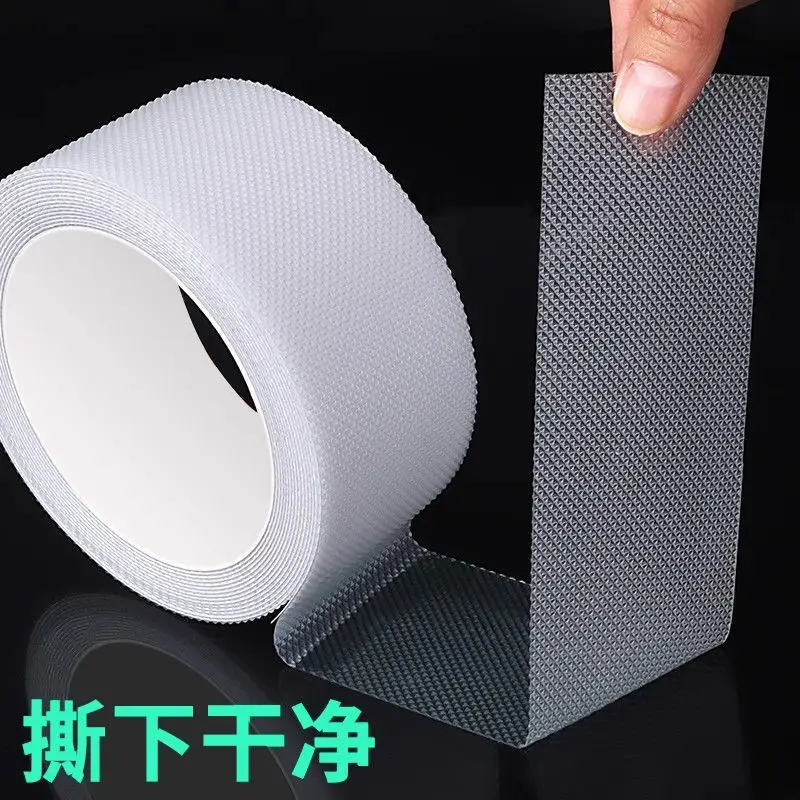 Abrasion Resistant Transparent Rubber Anti-Slip Tape Self-Adhesive Warning Tape Kitchen Bathroom Bathroom Tiles Stairs Anti-Slip Stickers